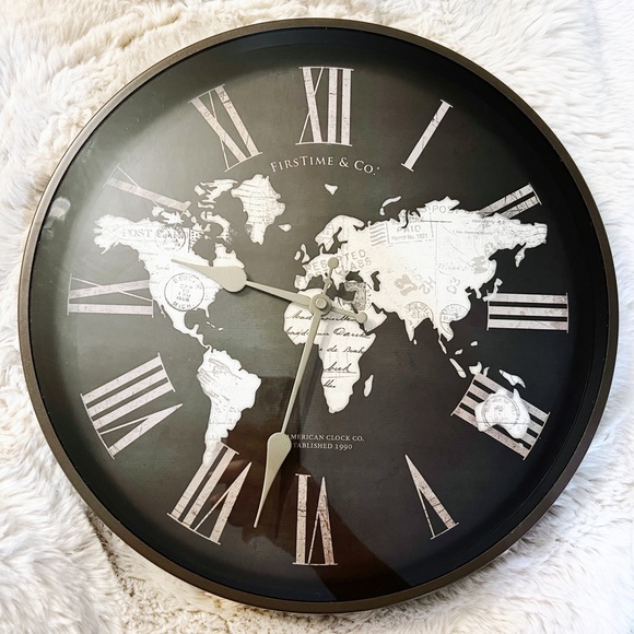American Clock Co. Other - American Clock Co. Wall Clock World Map Vintage Look